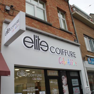 Lettres en relief Elite coiffure Bruxelles