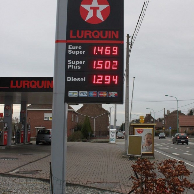 Texaco panneau prix 