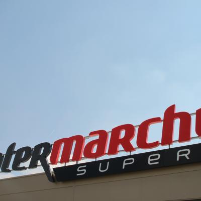 Lettres en relief Intermarché