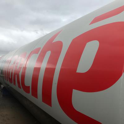 Lettrage éolienne