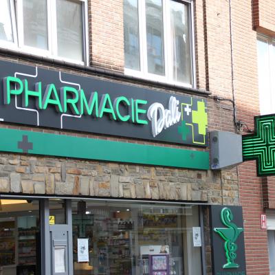 Enseigne et croix de pharmacie Pharmacie Dali Bruxelles